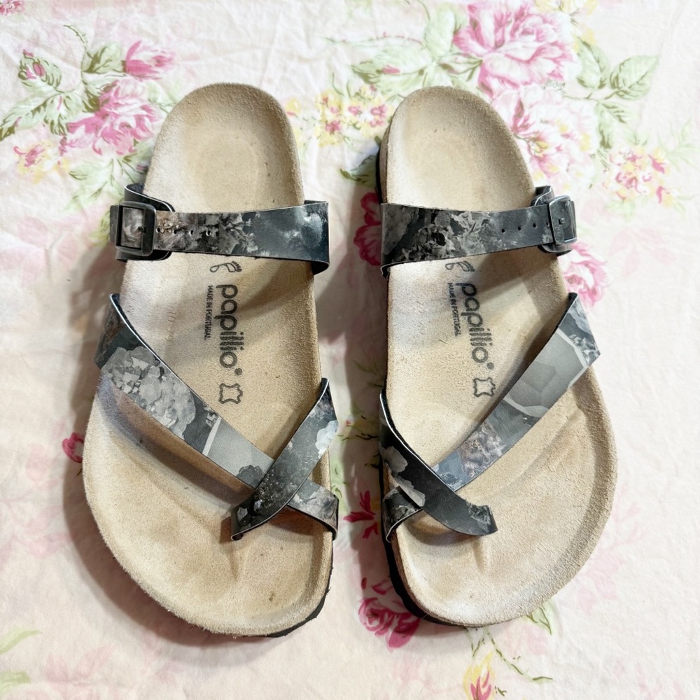 Birkenstock Papillio Marble Print Sandals Women Size 9/40